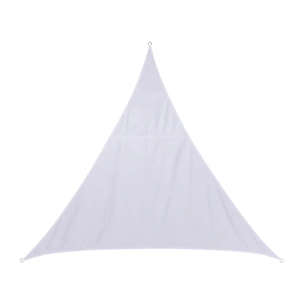 Voile d'ombrage triangulaire "Curacao" blanc 4x4x4m en polyester