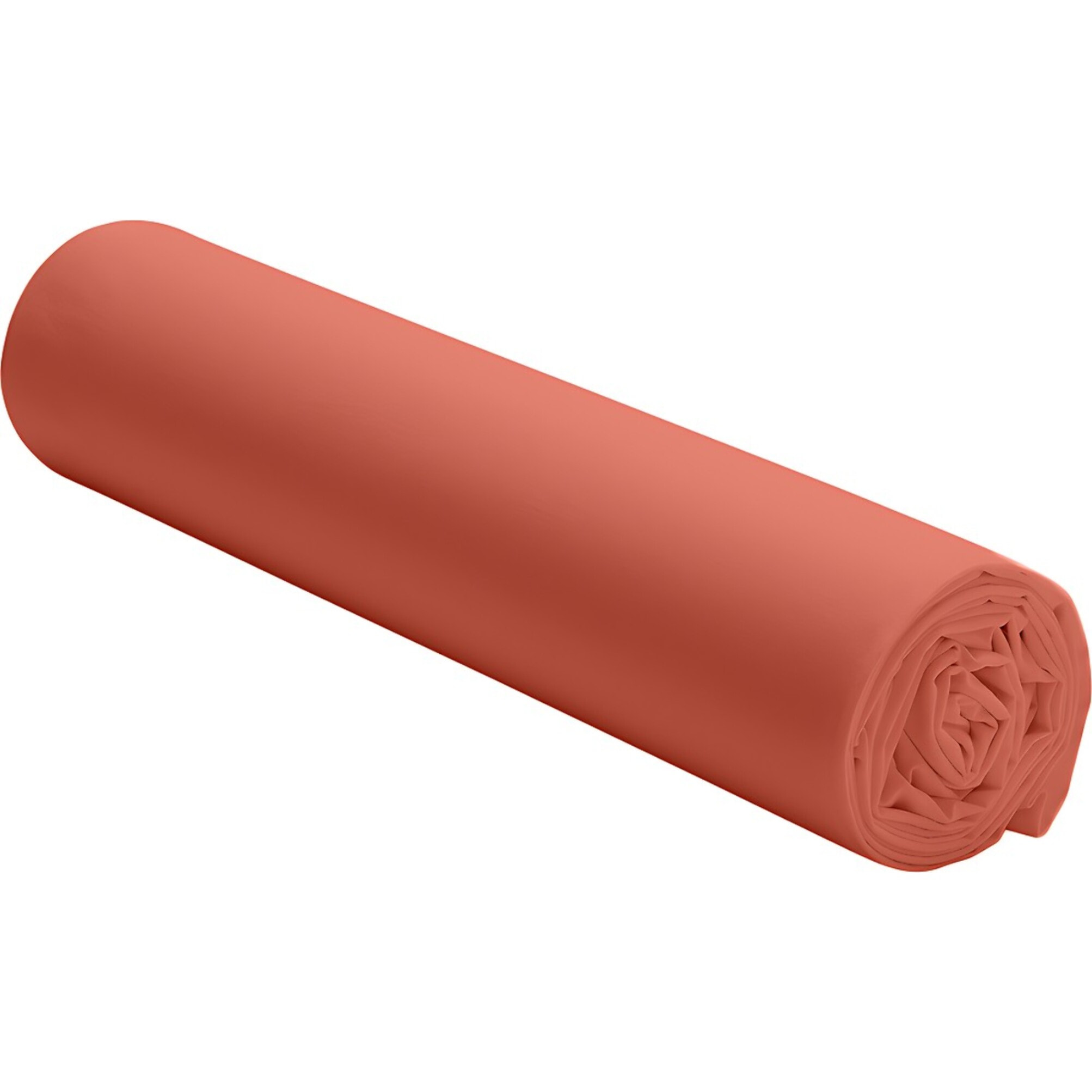 Drap housse percale de coton terre de sienne