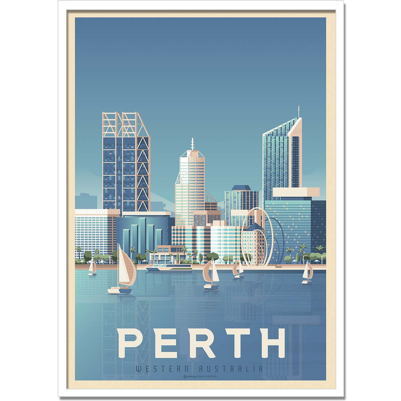 Affiche - Perth - Olahoop Travel Posters