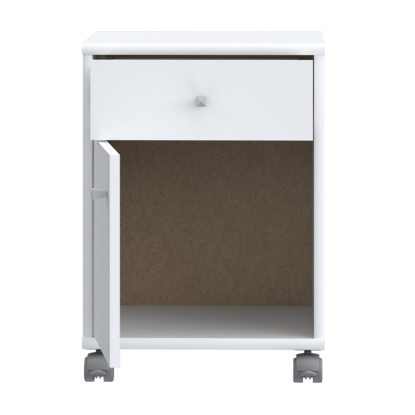 Caisson H. 54 cm avec roulettes et décor blanc - MIA