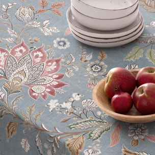 Nappe imprimée anti-tache AYANA BLEU