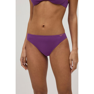 Slip bikini in micropiqué viola