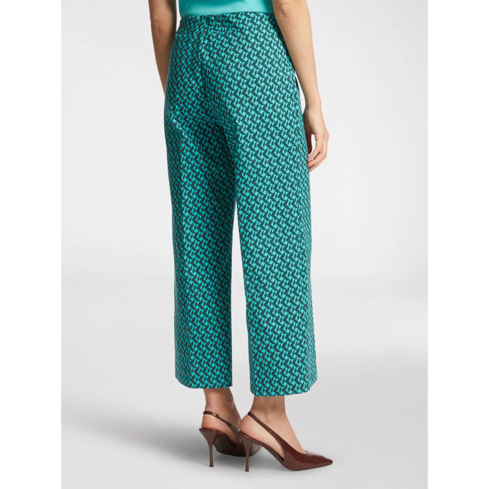 Elena Mirò - Pantalones estampados - Verde