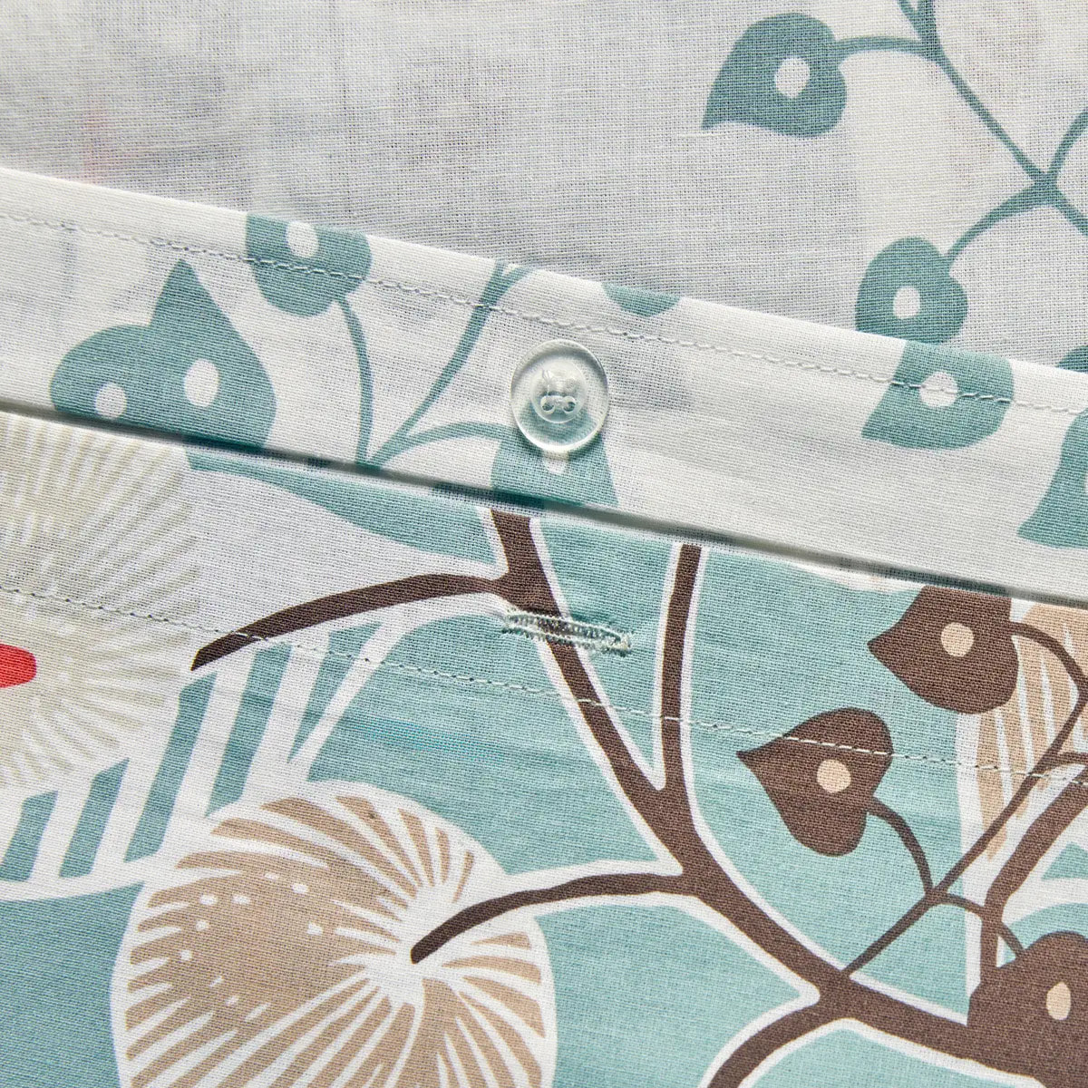 Parure de lit imprimée Vegetal Marin 240x220cm en coton