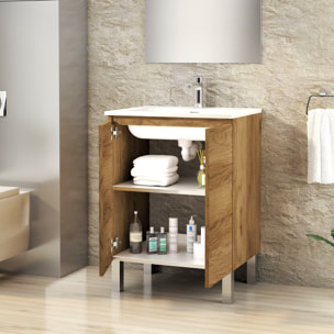 Conjunto de Baño Lust | 60 cm Teka | Dos Puertas | Lavabo Encastrado | No incluye Espejo | Mueble Montado | Alday