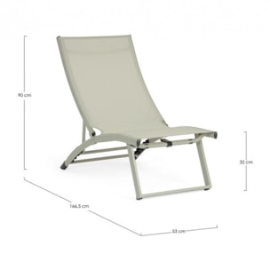 Set di 2 poltrone reclinabili TAYLOR in alluminio e textilene sabbia