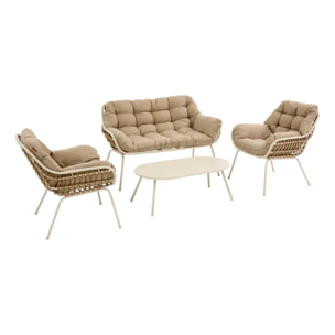 Salon de jardin Paopao 4 places argile