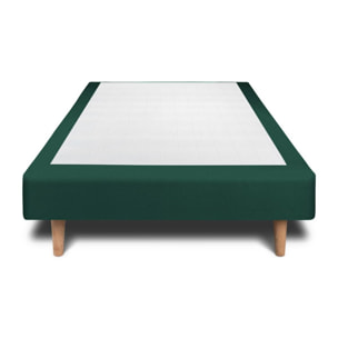 Sommier Tapissier Velours Ep20 - pieds bois