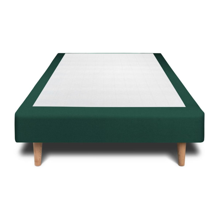 Sommier Tapissier Velours Ep20 - pieds bois