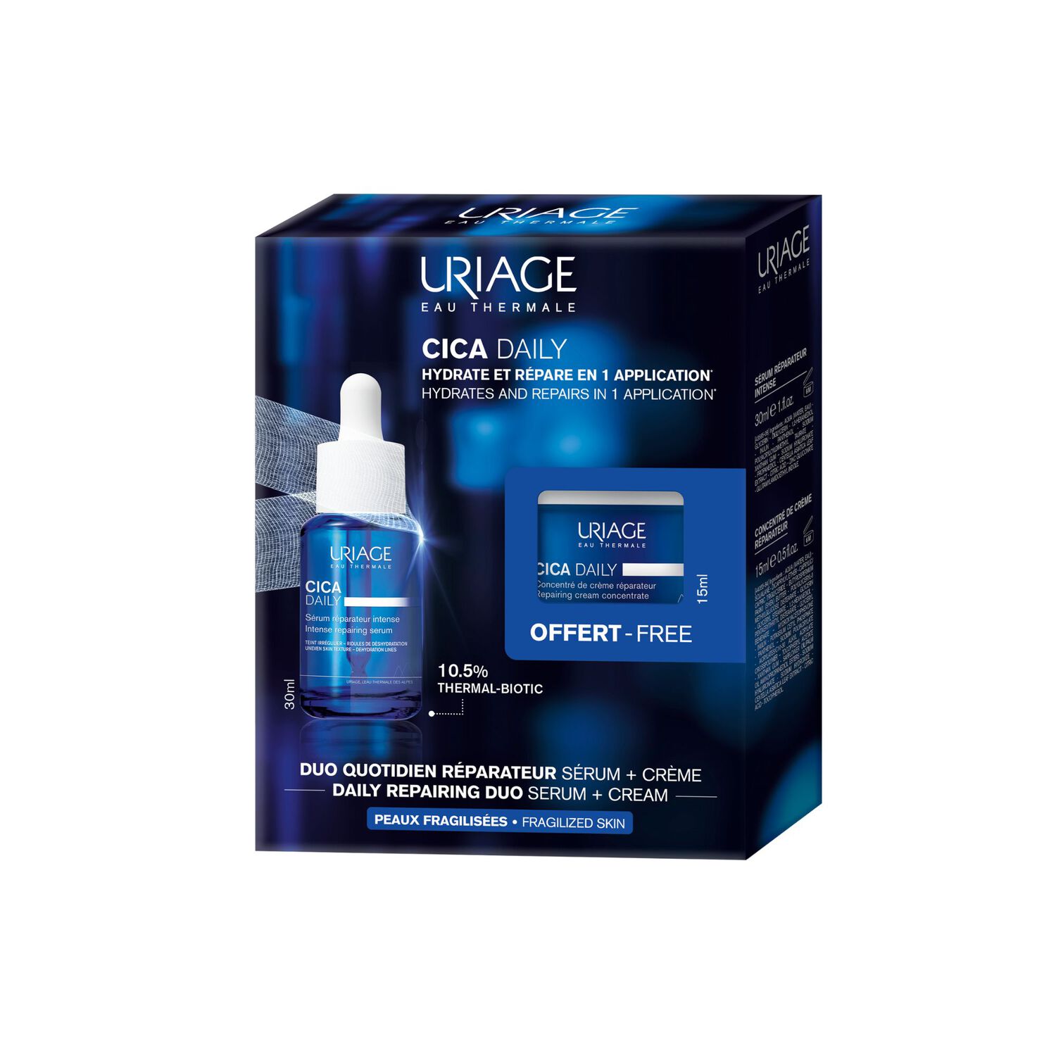 Cica Daily - Coffret Sérum 30ml + Concentré crème 15ml