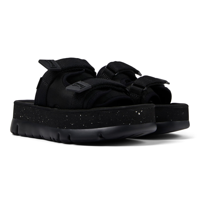 Sandalias - CAMPER Oruga Up - Negro - Textil técnico (poliéster reciclado)