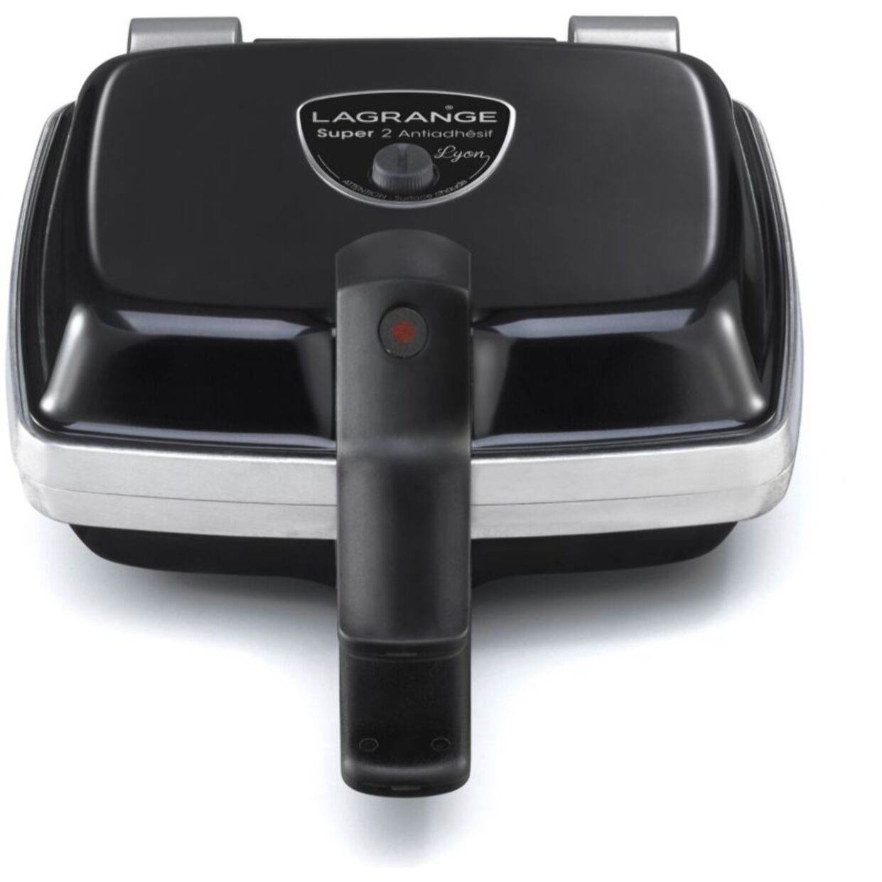 Croque, gaufrier, gaufrette LAGRANGE super 2 antiadhésif noir gaufres +GT+CM
