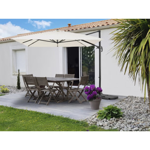 Parasol jardin déporté en aluminium "Sky 4" - 3 x 4 m - Ecru