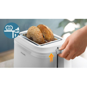 Grille-pain PHILIPS HD2511/00 Toaster blanc Série 3000, 2 fentes, 900W