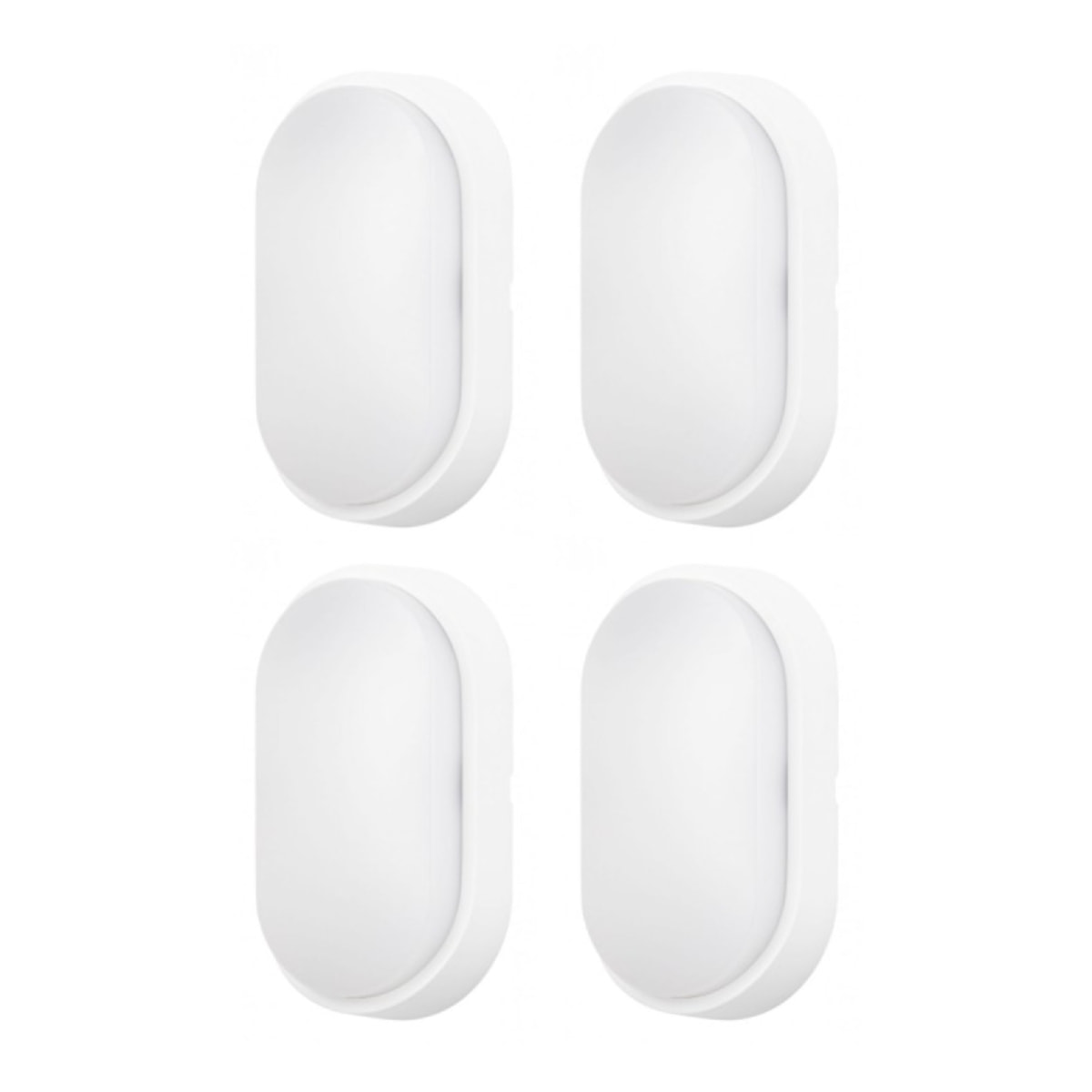 FORLIGHT MOO (4uds) Aplique de Pared Exterior LED IP54 de Color Blanco con Temperatura Regulable 3000-4000-6000K. Color Blanco