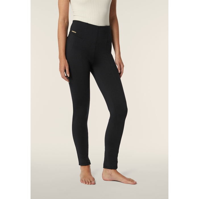 Pantaloni Skinny in Tessuto D.I.W.O.® Brushed a Vita Alta