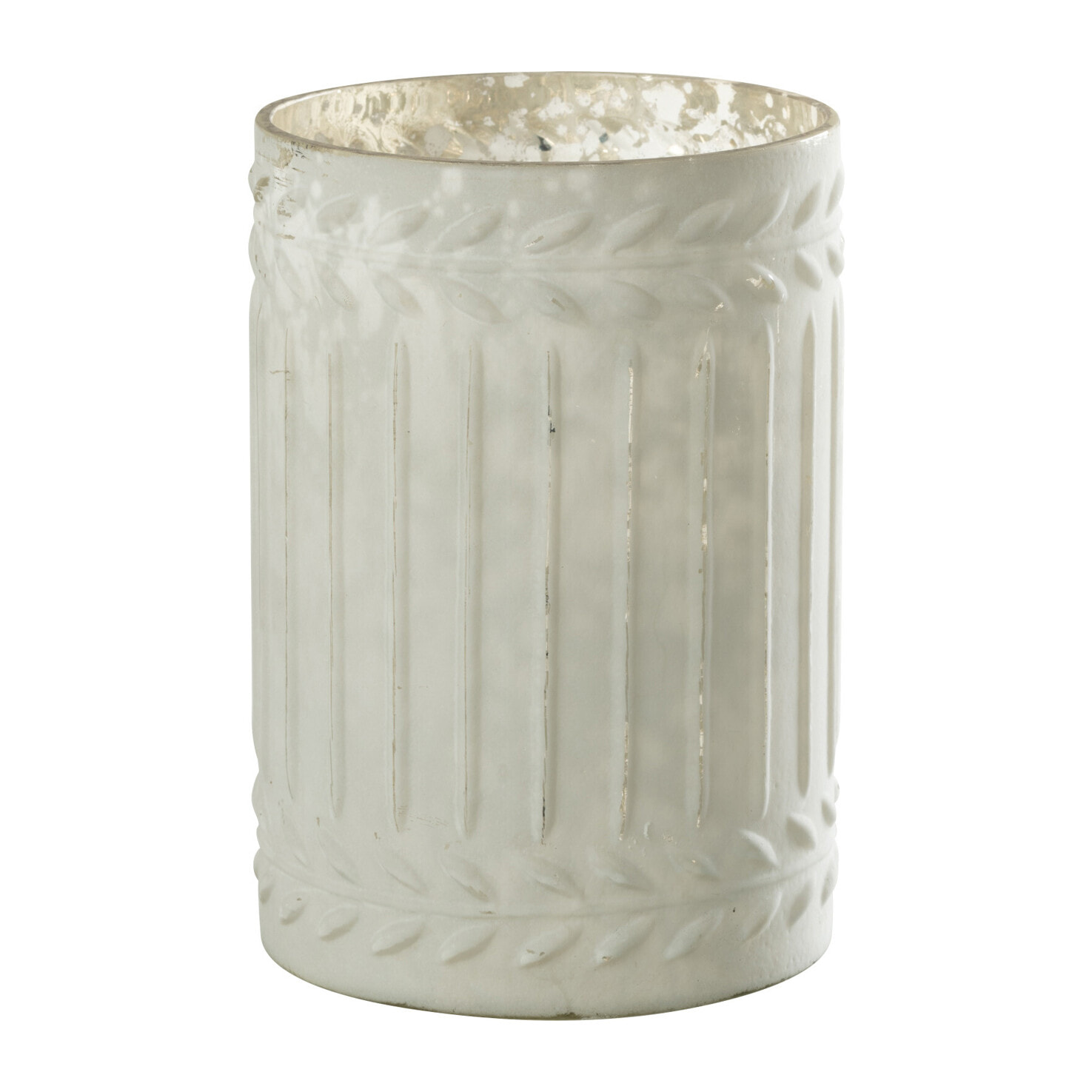 J-Line bougeoir Ezy - verre - blanc - large