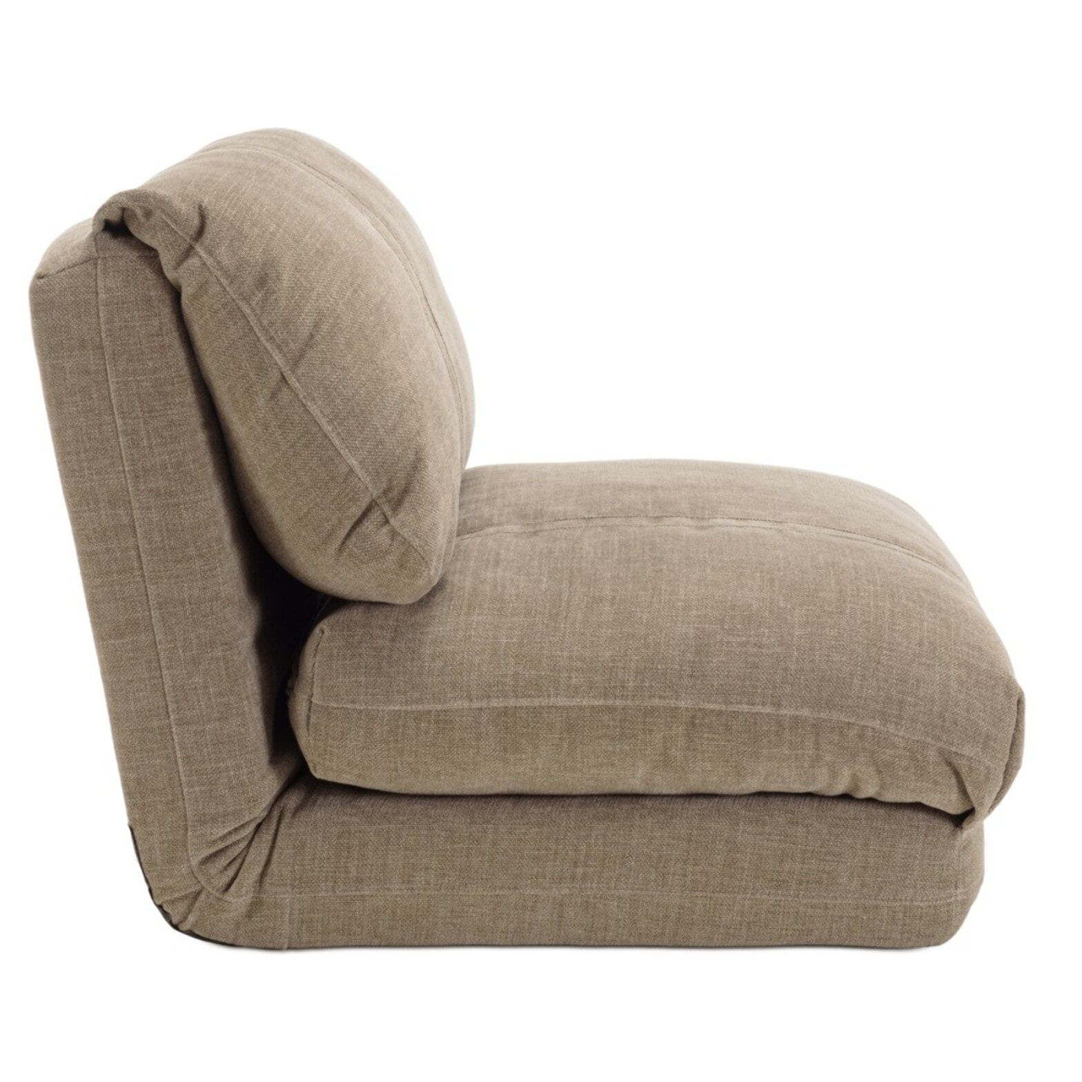 ANGELE - Chauffeuse 1 place multi-position en tissu couleur taupe
