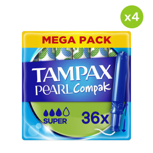 4x36 Tampons Compak Pearl Super - Tampax