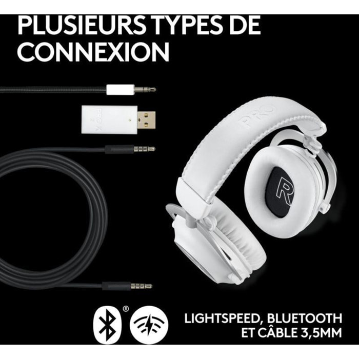 Casque gamer LOGITECH G PRO X 2 Lightspeed - Blanc