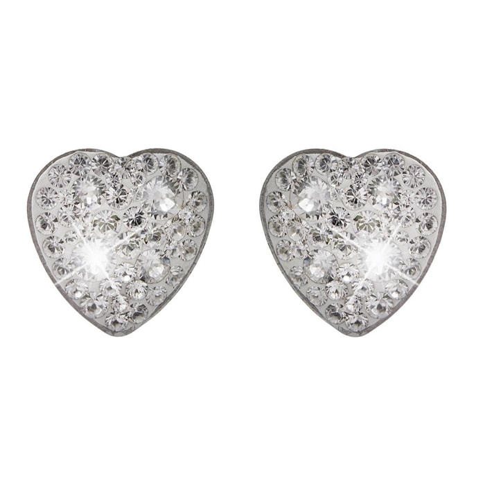 Pendientes Heart adornado con cristales de Swarovski