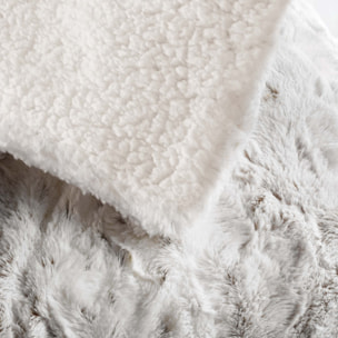 Plaid doublé en imitation fourrure - Blanc