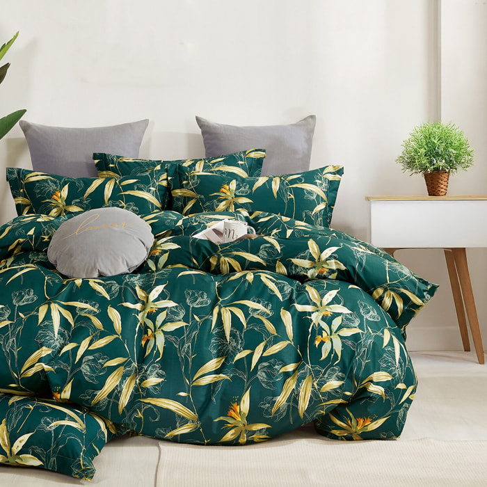 Parure housse de couette 100% percale de coton - bambusia