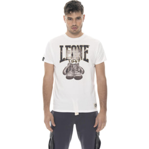 T-shirt uomo a manica corta in cotone, stampa Leone 1947 Graphics