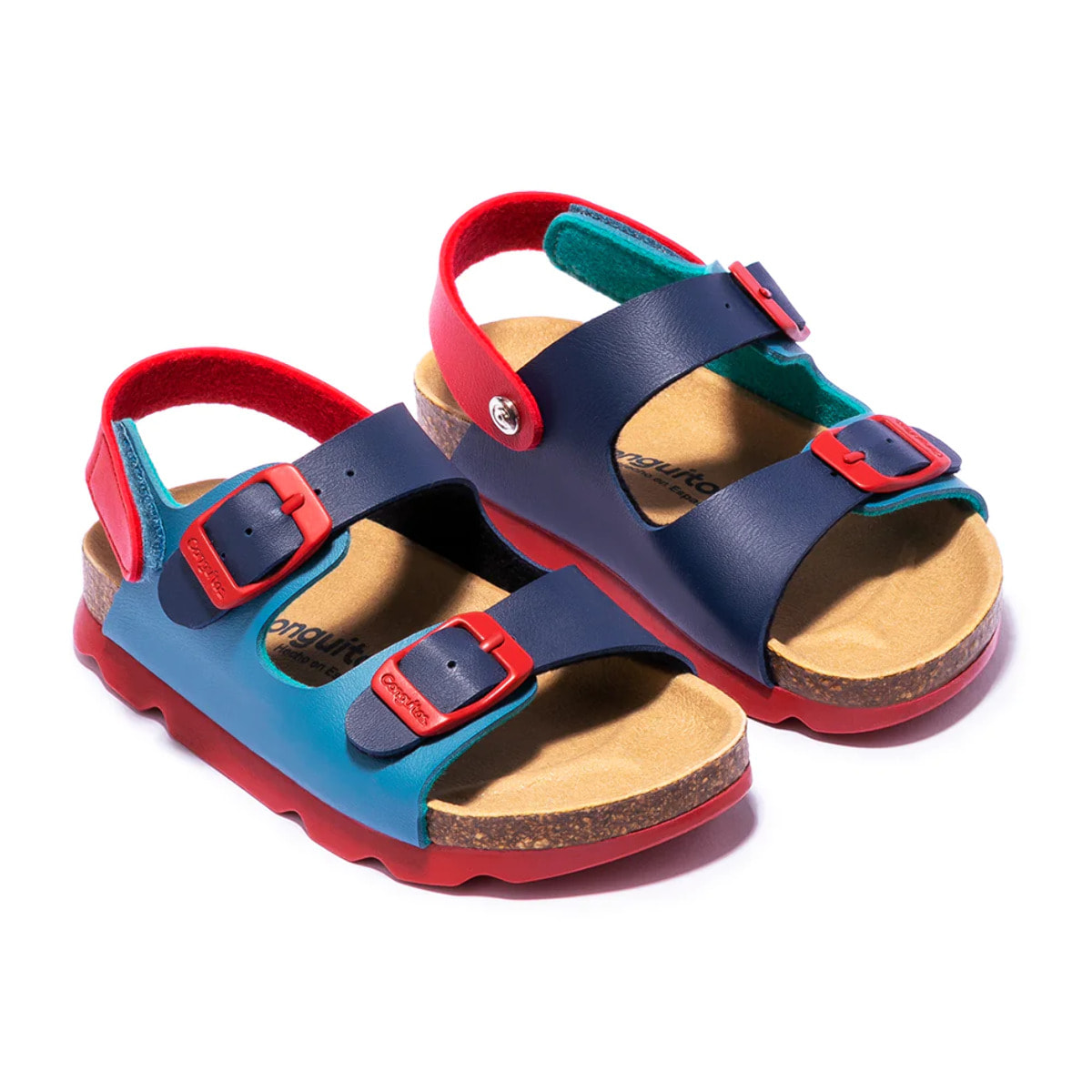 Sandalias de Niño Bio Azul / Rojo