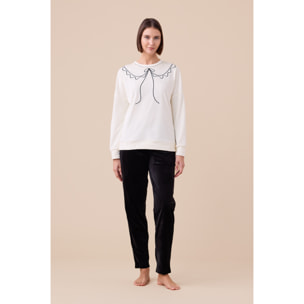 Pigiama donna ciniglia felpata - soft touch articolo fiocco. Noidinotte