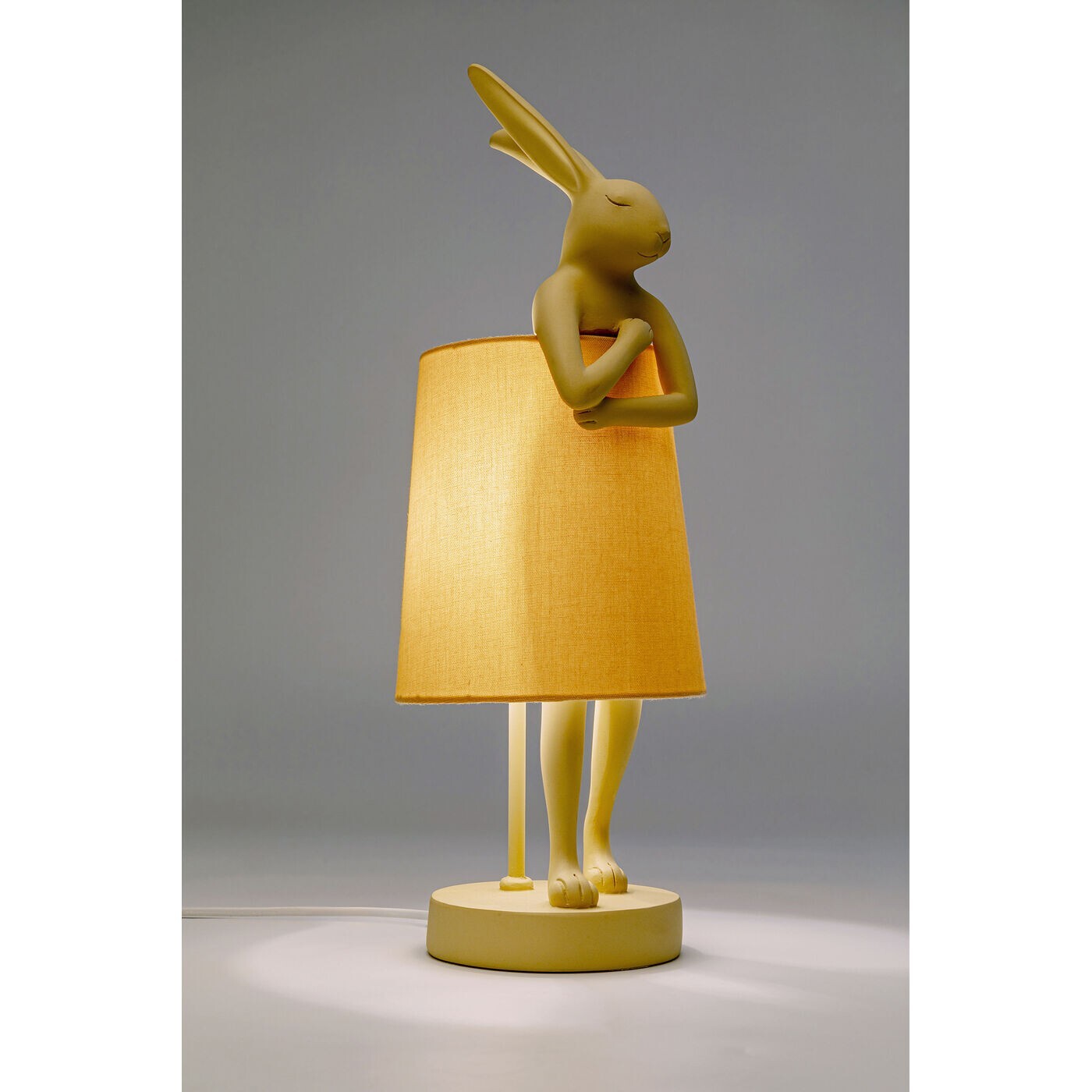 Lampe Animal lapin beige et pêche 50cm Kare Design