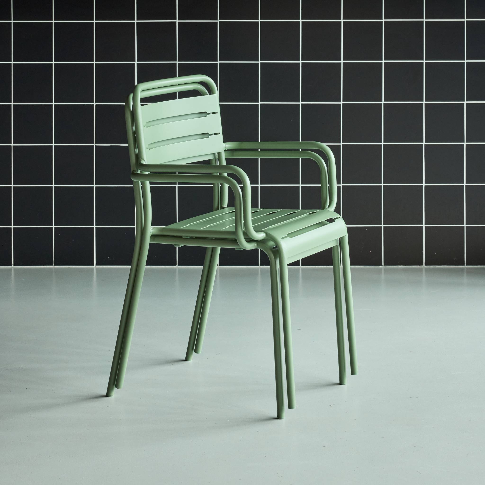 Fauteuil de jardin acier (lot de 2) AMÉLIA