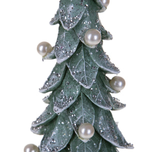 Cono natale con perline - Pezzi 1 - VERDE - Bianchi Dino SpA