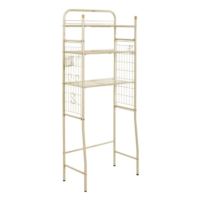 Meuble de Buanderie Linea en Acier Beige 68x36x163 cm