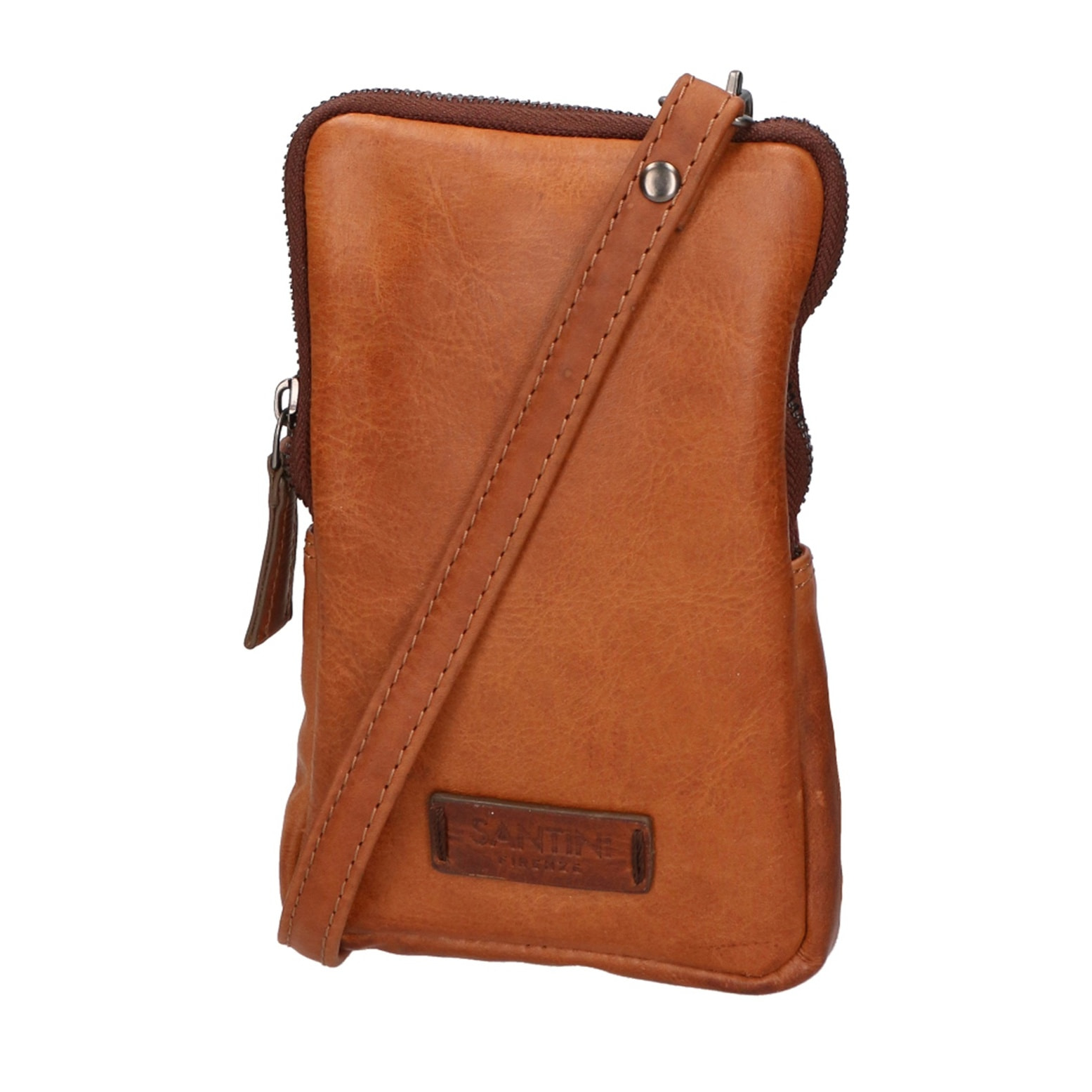 Borsa a tracolla unisex vera pelle - Modello False - 100% Made in Italy - 13.0 x 21.0 x 1.5 cm