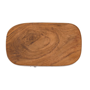 Brosse multifonction rectangulaire à poils doux et bois de teck - SALAH