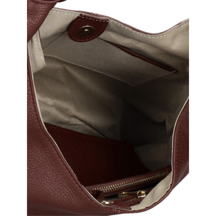 Borsa a spalla da donna Made in Italy - Modello Iduna Lux - 100% pelle - 41.0 x 28.0 x 3.0 cm