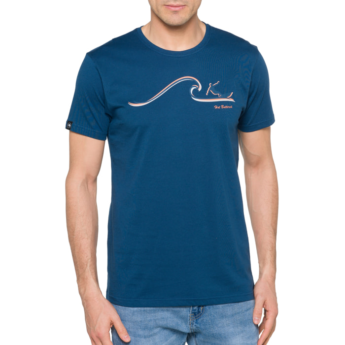 T-shirt in cotone 150 gr Tamahee Hot Buttered Blu Indigo