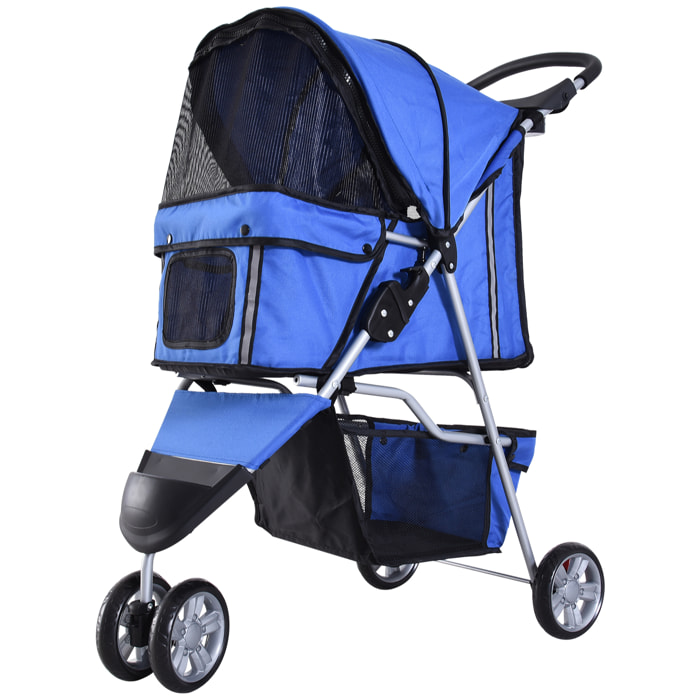Cochecito Plegable con Ruedas 360Âº de Oxford 75x45x97cm Azul