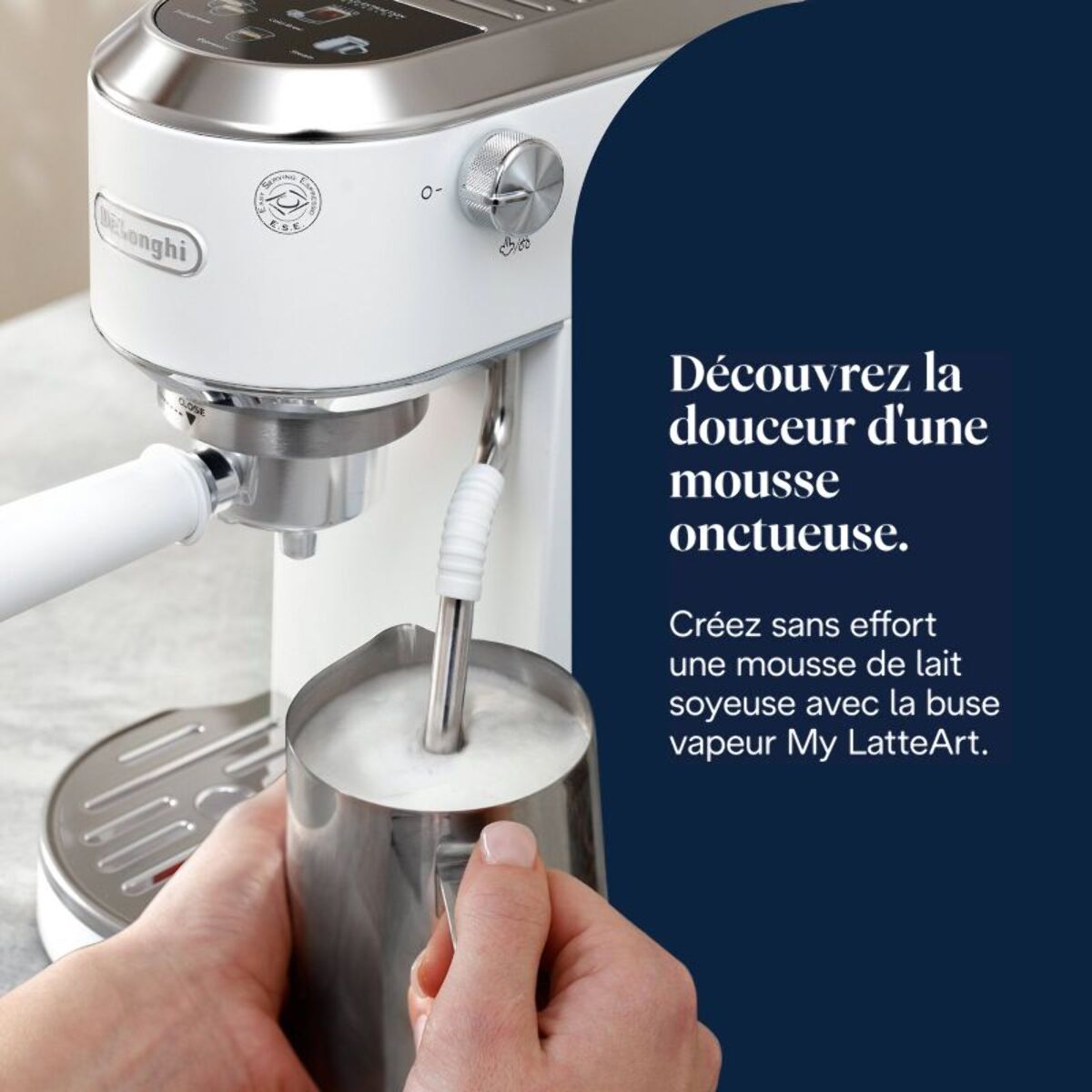 Machine à expresso DELONGHI EC890.WI Dedica Duo Blanche
