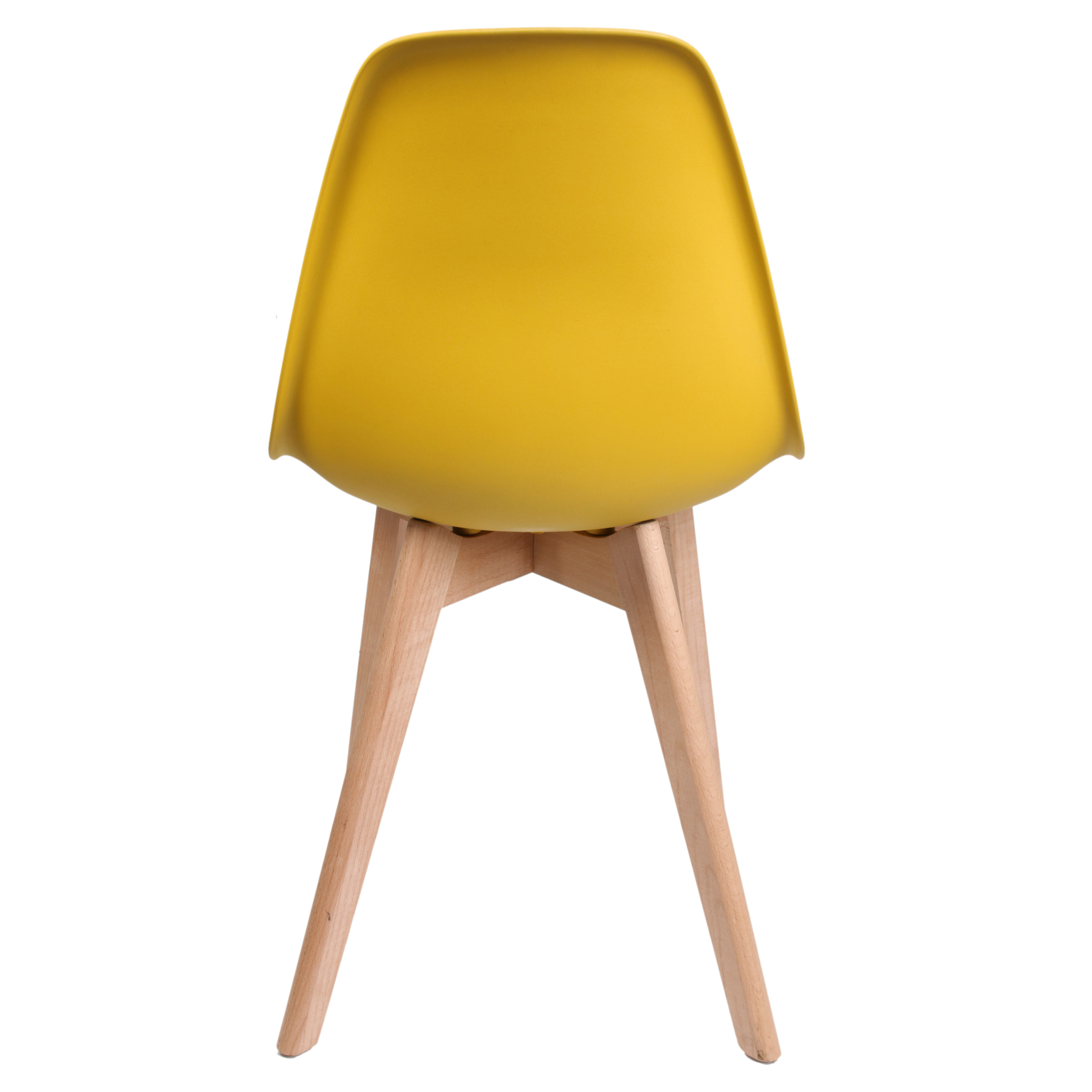 Chaise Scandinave Coque Moutarde - Lot De 2