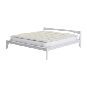 TOPPER TRAPUNTATO CANAPA CON ELASTICI - Made in Italy