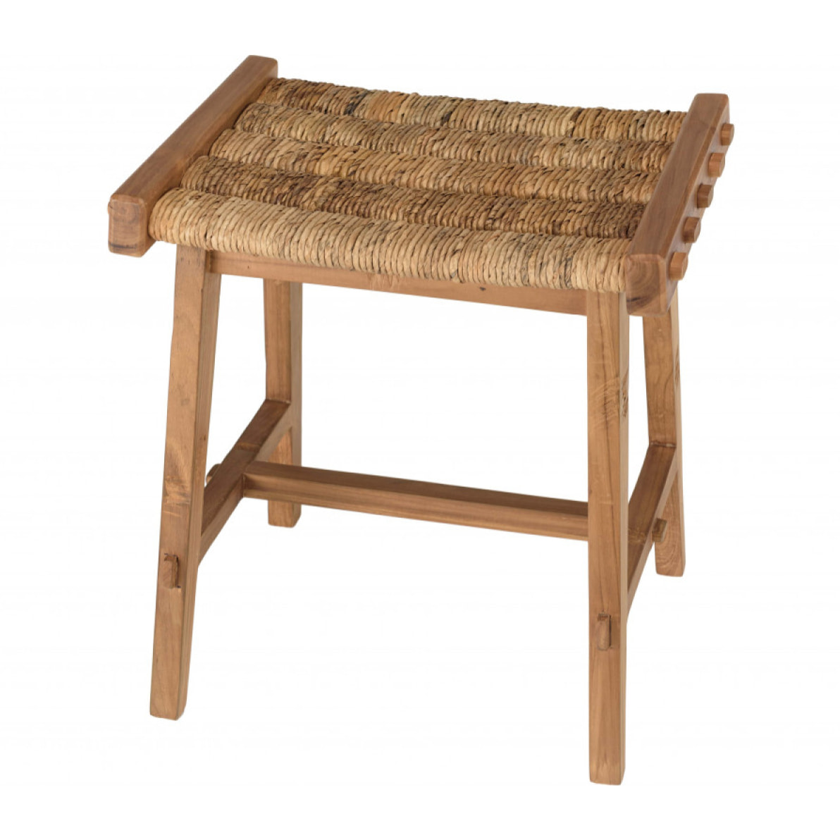 ALIDA - Tabouret assise en tissage d'abaca naturel