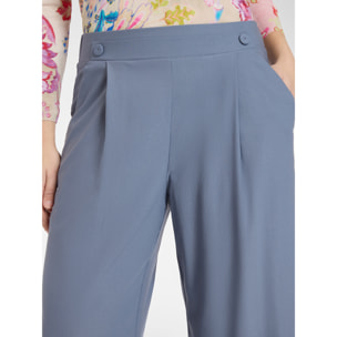 Elena Mirò - Pantaloni ampi con pieghe - Grigio