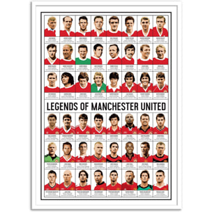 Affiche - Legends of Manchester United - Olivier Bourdereau