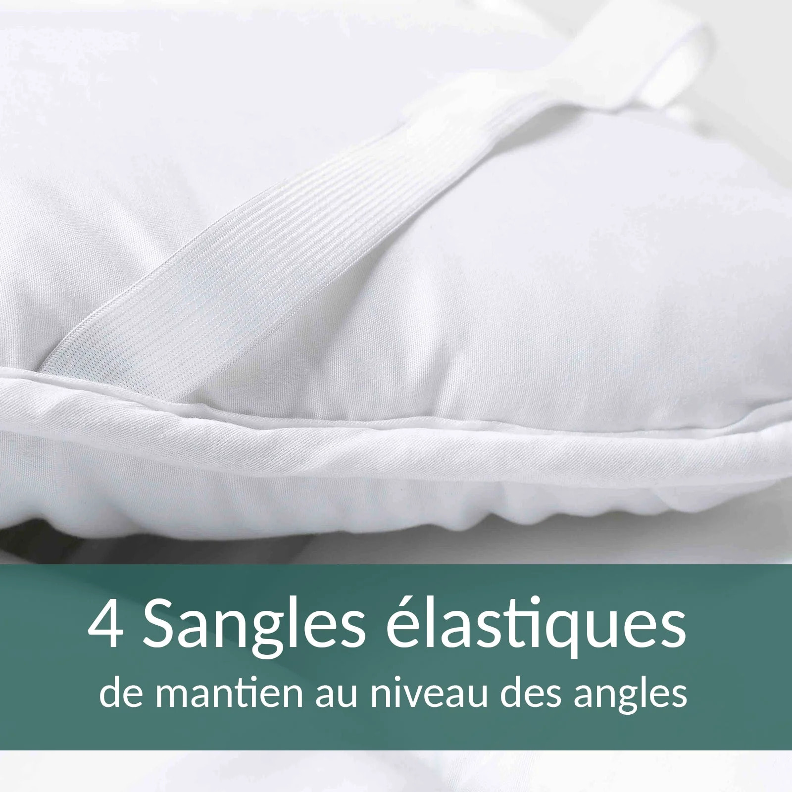 Surmatelas Softly Nuage | 100% microfibre | Aération optimisée & sangles de maintien | Rénove votre literie