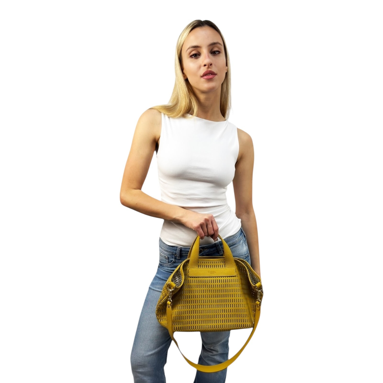 Bolso de Mano Cheval Firenze Ocean Amarillo Mostaza