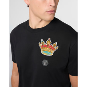 PHILIPP PLEIN Round Neck T-Shirt Crown Crystals