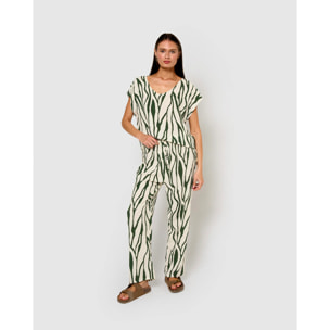 Pantalón viscosa knoller verde menta