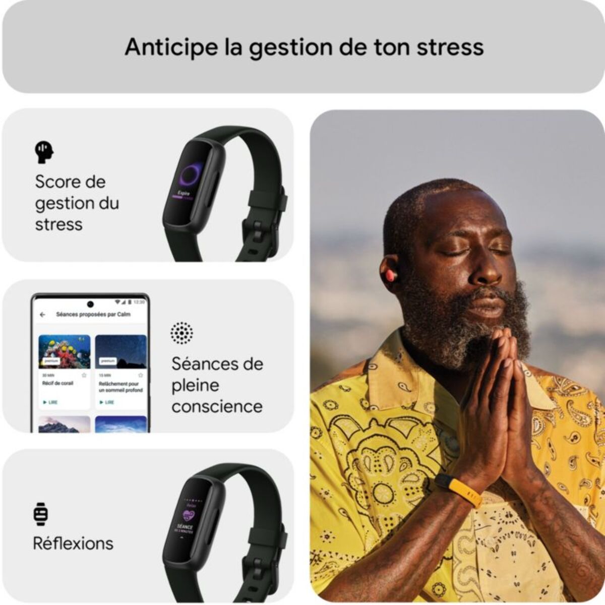 Bracelet connecté FITBIT Inspire 3 Noir